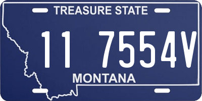 MT license plate 117554V