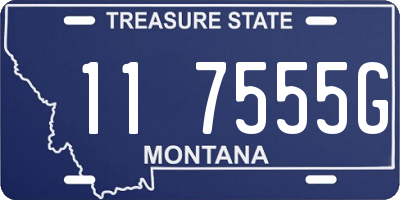 MT license plate 117555G