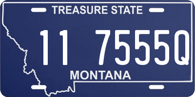 MT license plate 117555Q