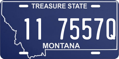 MT license plate 117557Q