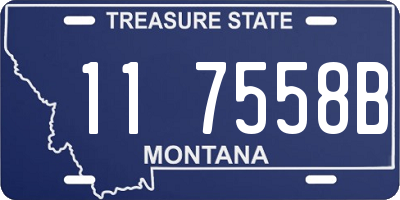 MT license plate 117558B