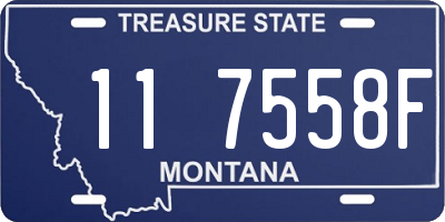 MT license plate 117558F