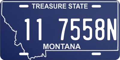 MT license plate 117558N