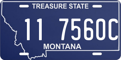 MT license plate 117560C