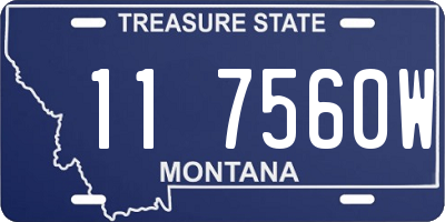 MT license plate 117560W