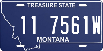 MT license plate 117561W