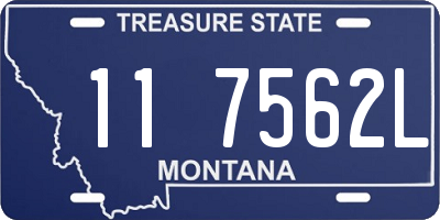 MT license plate 117562L