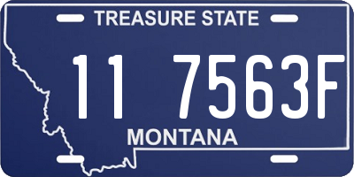 MT license plate 117563F