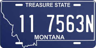 MT license plate 117563N