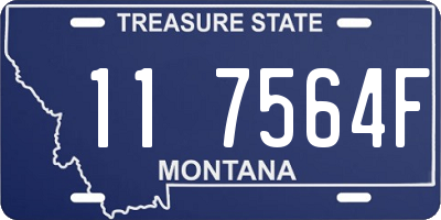 MT license plate 117564F