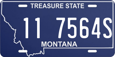 MT license plate 117564S