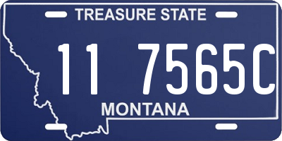 MT license plate 117565C