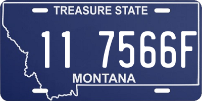 MT license plate 117566F