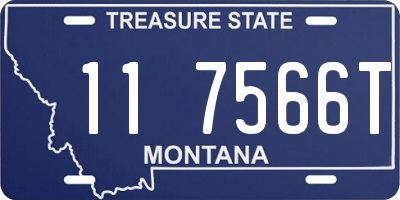 MT license plate 117566T