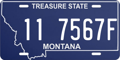 MT license plate 117567F