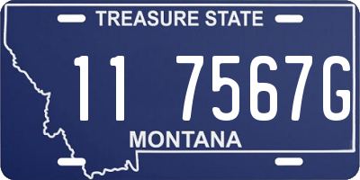 MT license plate 117567G