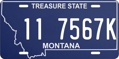 MT license plate 117567K