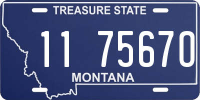 MT license plate 117567O