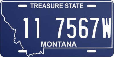 MT license plate 117567W