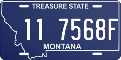 MT license plate 117568F