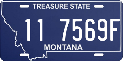 MT license plate 117569F