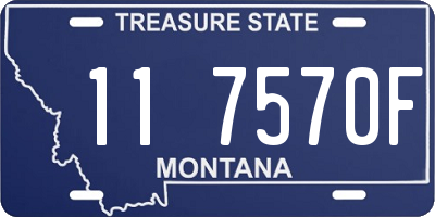 MT license plate 117570F