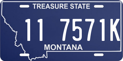 MT license plate 117571K