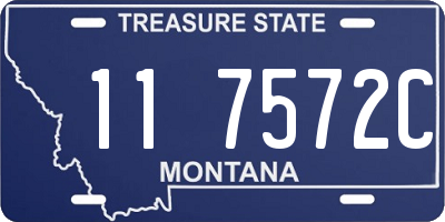 MT license plate 117572C