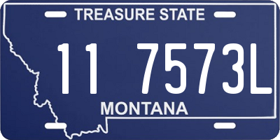 MT license plate 117573L