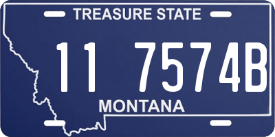 MT license plate 117574B