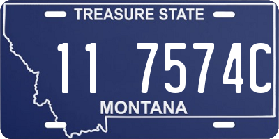 MT license plate 117574C