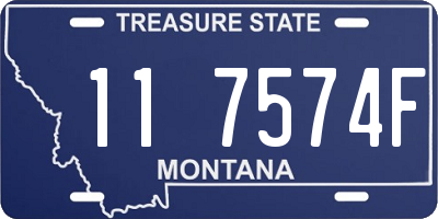 MT license plate 117574F