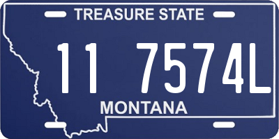 MT license plate 117574L