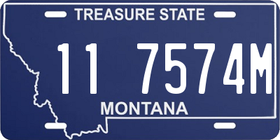 MT license plate 117574M
