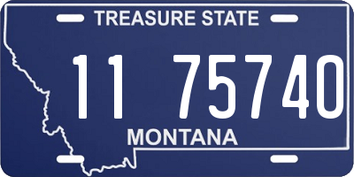 MT license plate 117574O