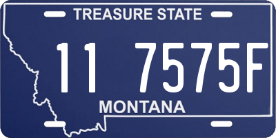 MT license plate 117575F