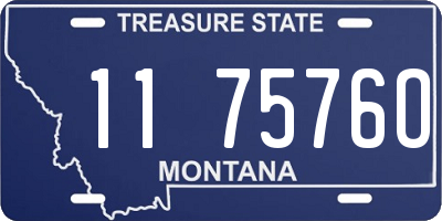 MT license plate 117576O