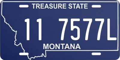 MT license plate 117577L