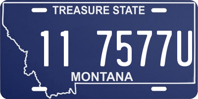 MT license plate 117577U