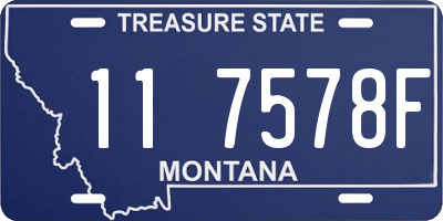 MT license plate 117578F