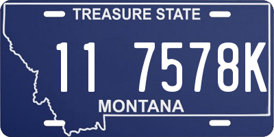 MT license plate 117578K