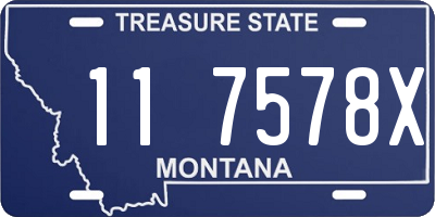 MT license plate 117578X