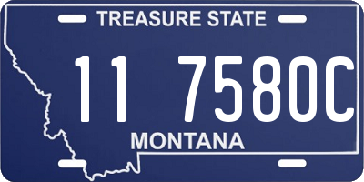 MT license plate 117580C