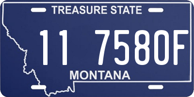 MT license plate 117580F