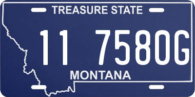 MT license plate 117580G