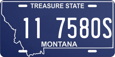 MT license plate 117580S