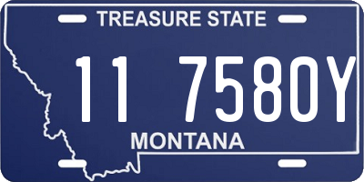 MT license plate 117580Y