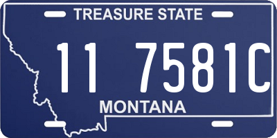 MT license plate 117581C