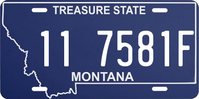 MT license plate 117581F