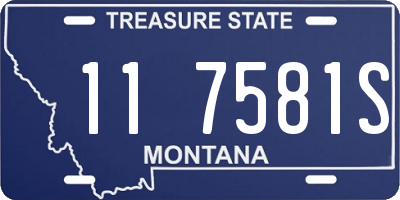 MT license plate 117581S